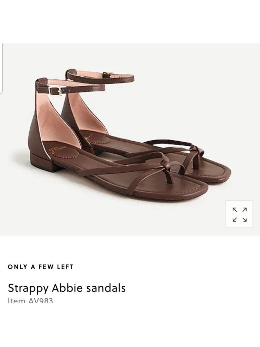 J.Crew Size 10 Abbie Strappy Sandal - Dark Brown